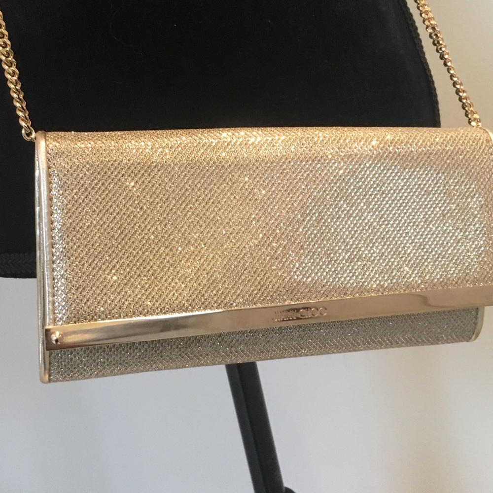 Jimmy Choo Milla Clutch Champagne/Gold/Glitter
